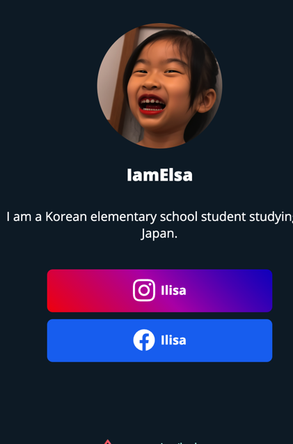 A preview of a bio page